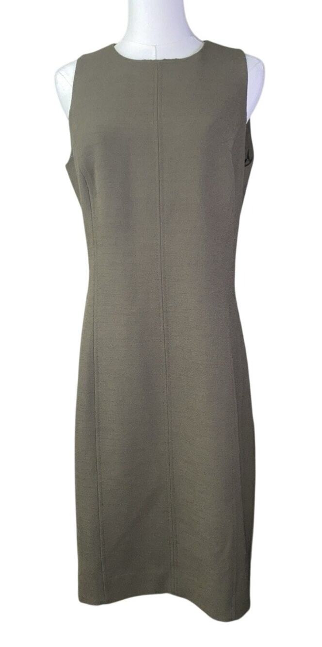 MM. LAFLEUR Olive Green Shift Dress Office Night Out Date Night 8 RN160673